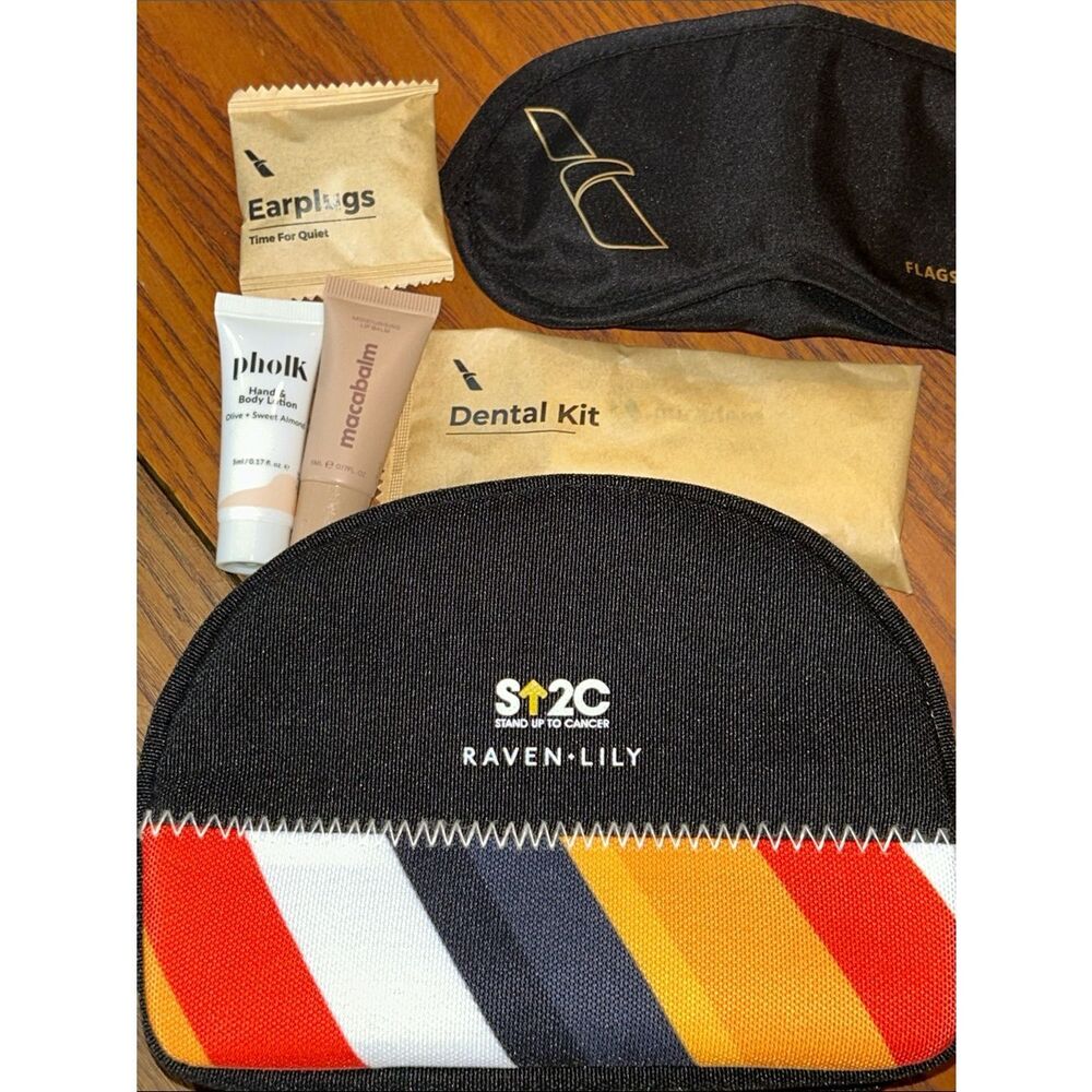 2 Raven + Lily Travel Pouches 2024 S^2C collab American 🇺🇸 Airlines Flagship